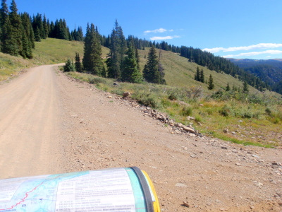 Heading uphill from Summitville to Indiana Pass.